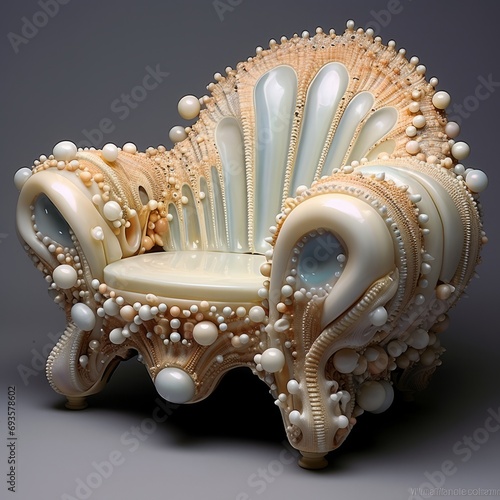 armchair made of pearls