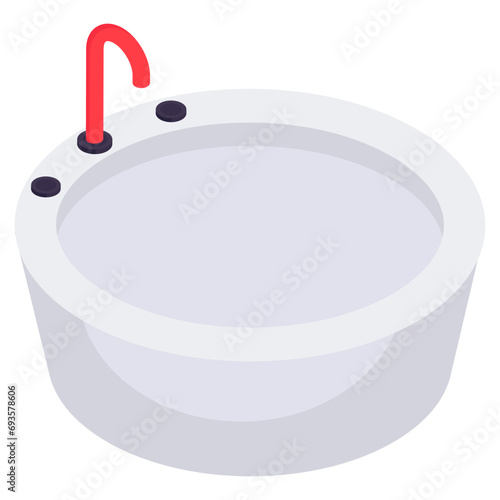 Modern design icon of washbasin