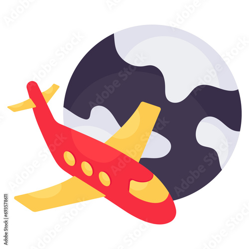 An icon design of global travel isolated on white background 