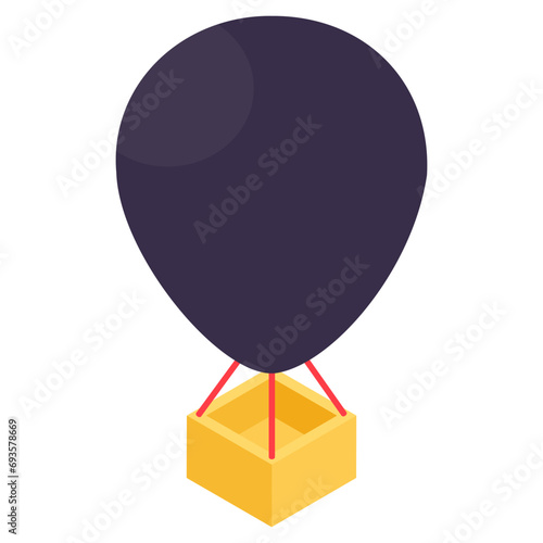 Premium download icon of hot air balloon 