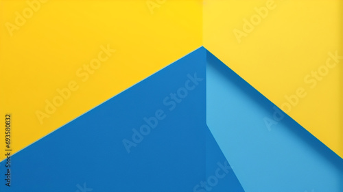 Gelber und blauer Hintergrund mit Streifen. Vektorabstraktes Hintergrundtexturdesign  helles Poster. Abstrakter Hintergrund moderne Hipster-futuristische Grafik. Mehrschichtiger Effekt mit Textur.