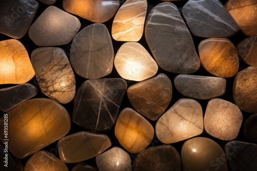 Close-up of Polished Stones