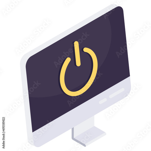 An icon design of system shutdown 
