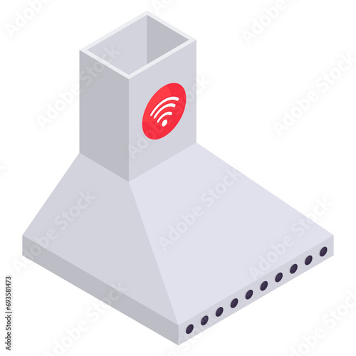 An icon design of smart extractor hood 