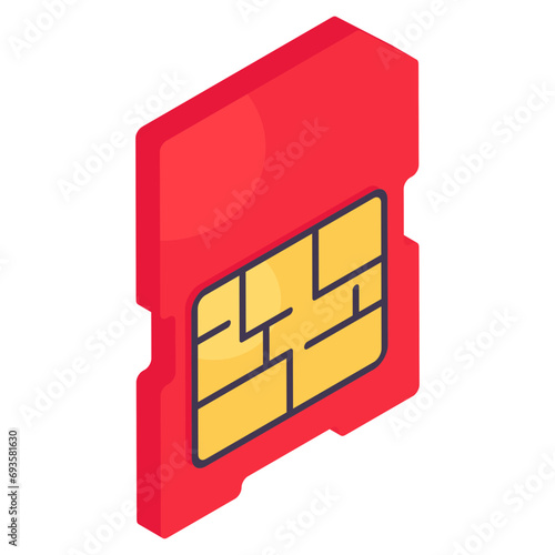 A creative design icon of mobile sim  photo