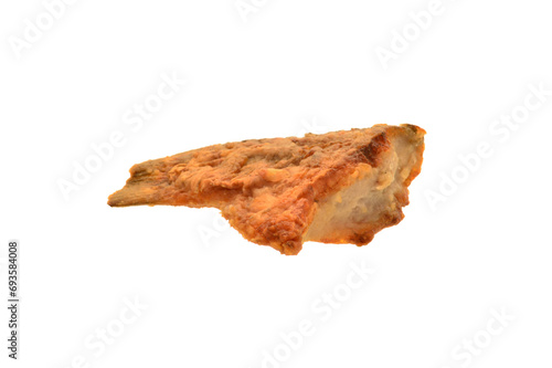 fried fish isolated on white background