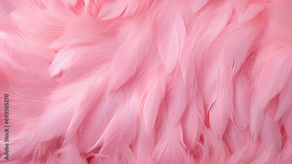 Background with pink flamingo feather pattern.