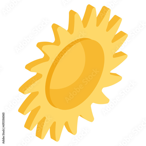 A creative download icon of sun 