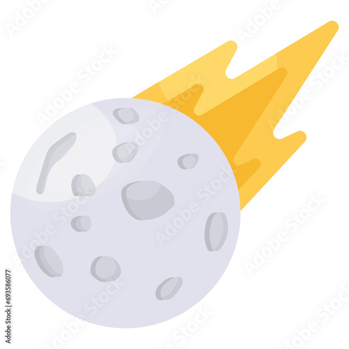 An icon design of meteorite 