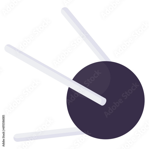 Modern design icon of sputnik 