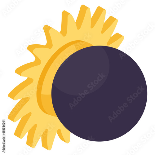 Editable design icon of planets 
