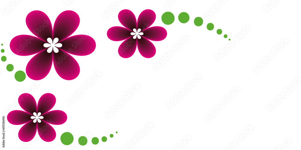 colorful flower design used in nameplate, cards, invitation card, web banner. 