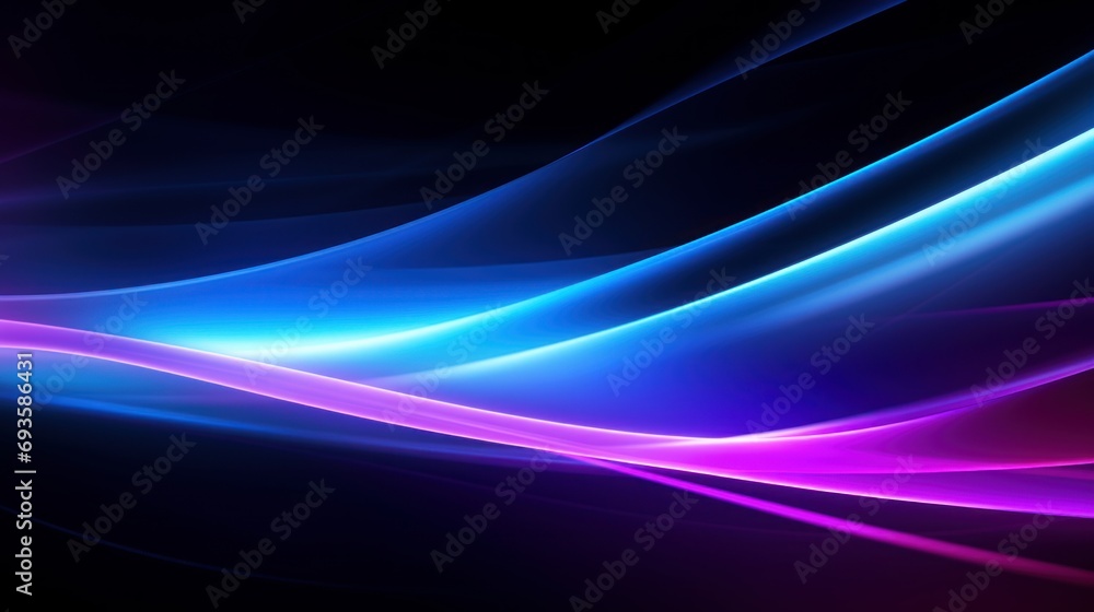 Fototapeta premium Multicolored light effects creating luminous waves, rays of light, luminous fog, pyrotechnic effects, disco music style