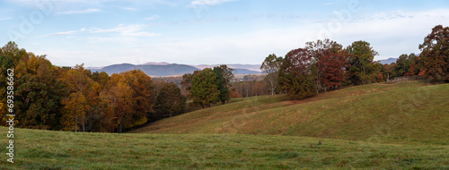 Beautiful Autumn Countryside in the Foothills of the Appalachian Mountains