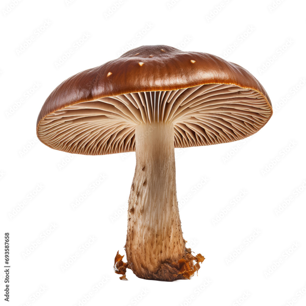 Iingzhi mushroom isolated on white or transparent background