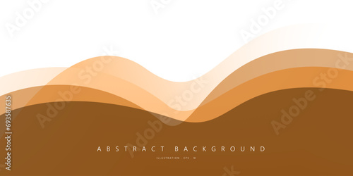 Brown wave layer modern background with space for text and message. template design