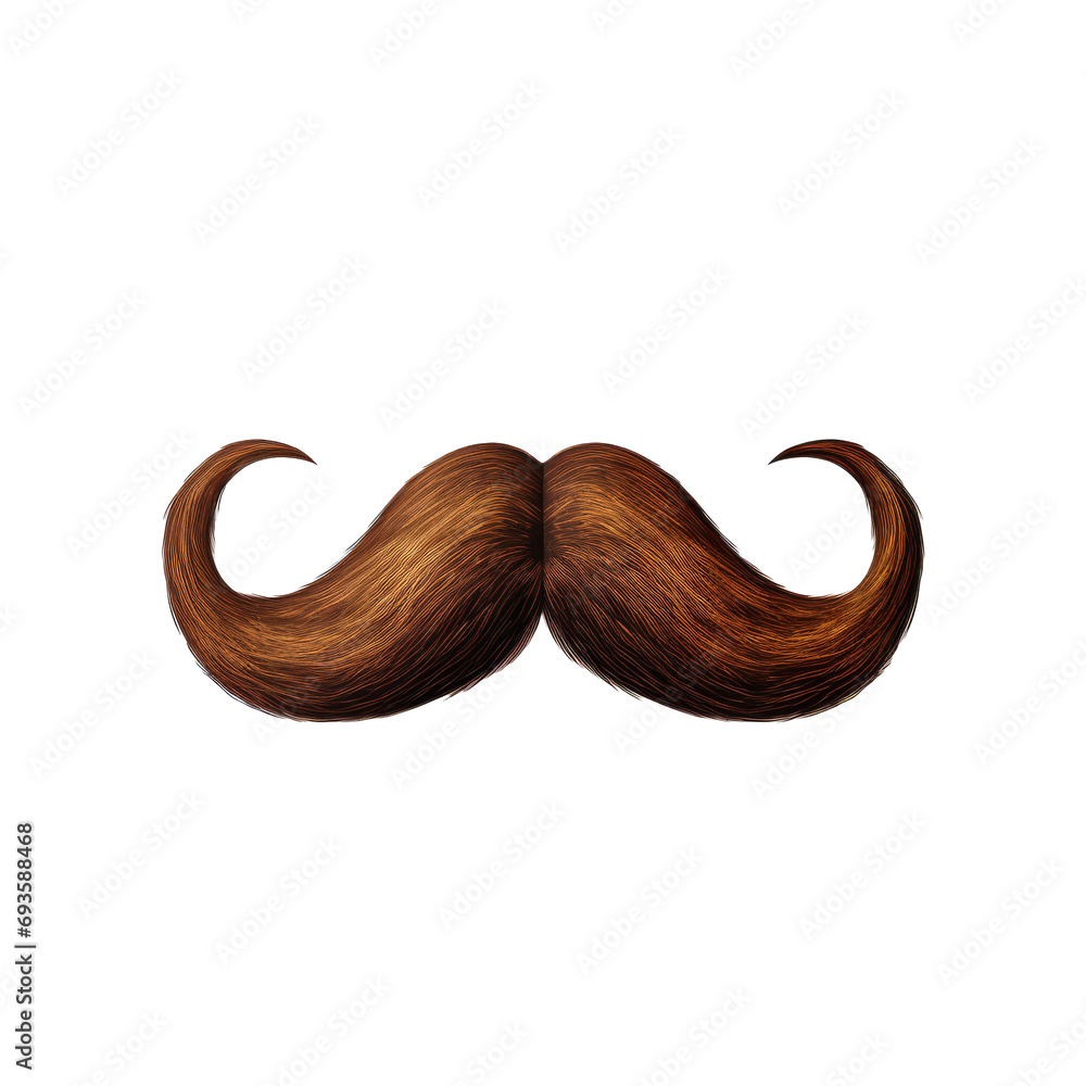 Mustache isolated on white or transparent background Mustache isolated on white or transparent background