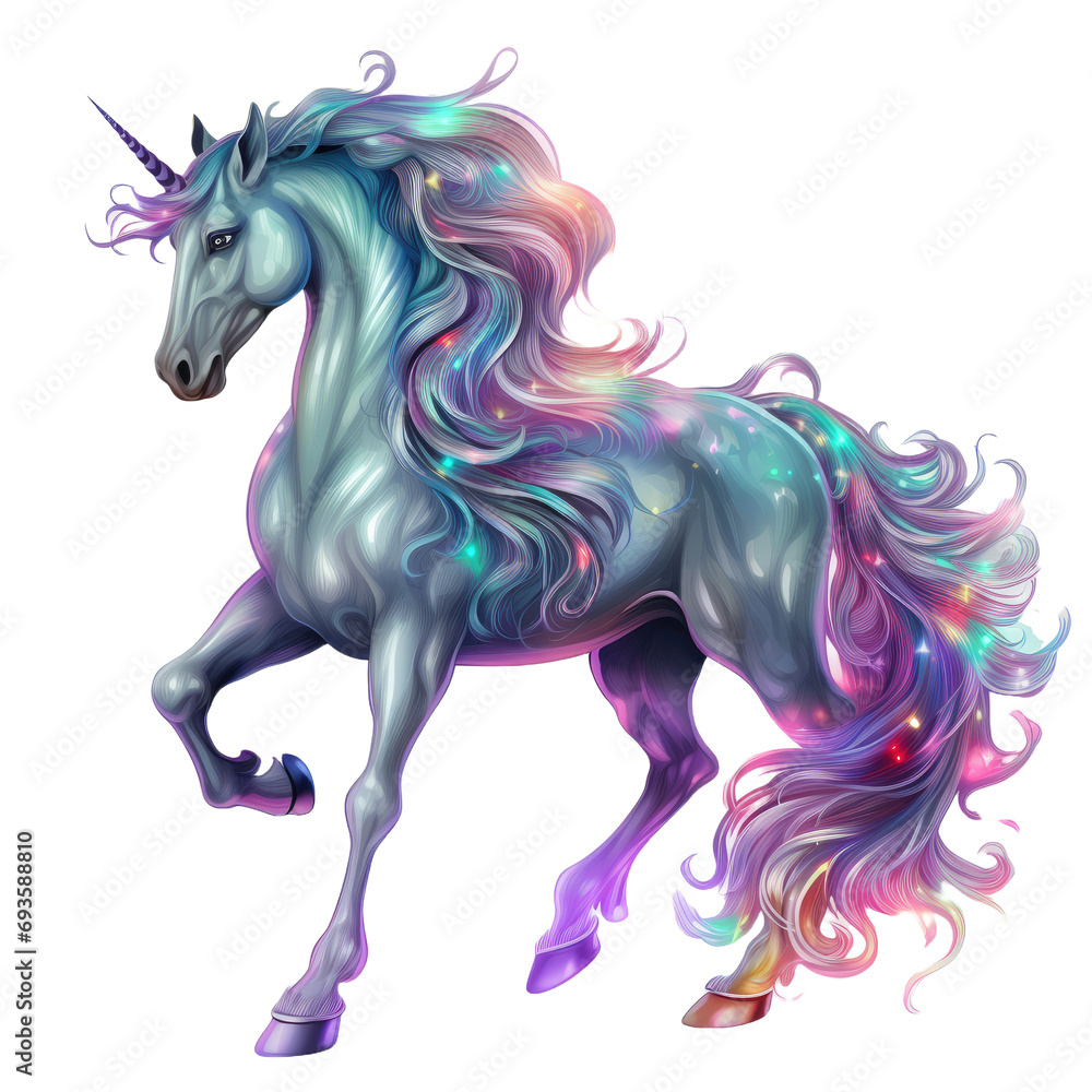 Mystical unicorn isolated on white or transparent background Mystical unicorn isolated on white or transparent background