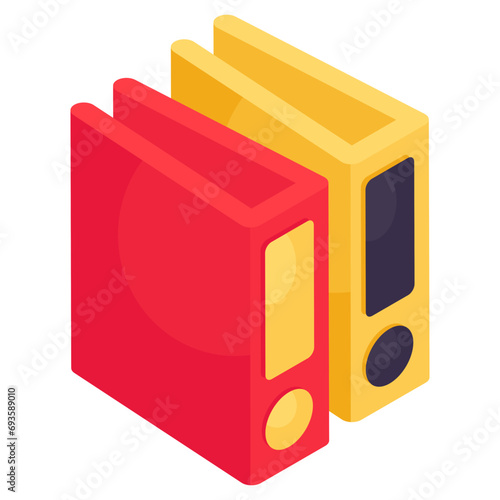 Binders icon, editable vector