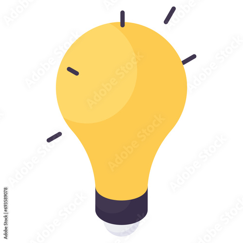 A colored design icon of idea