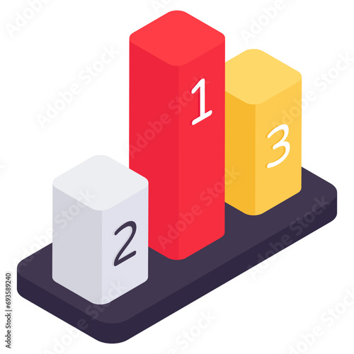 Position ranking board, icon of leaderboard