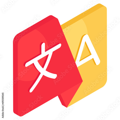      Vector design of language translator icon