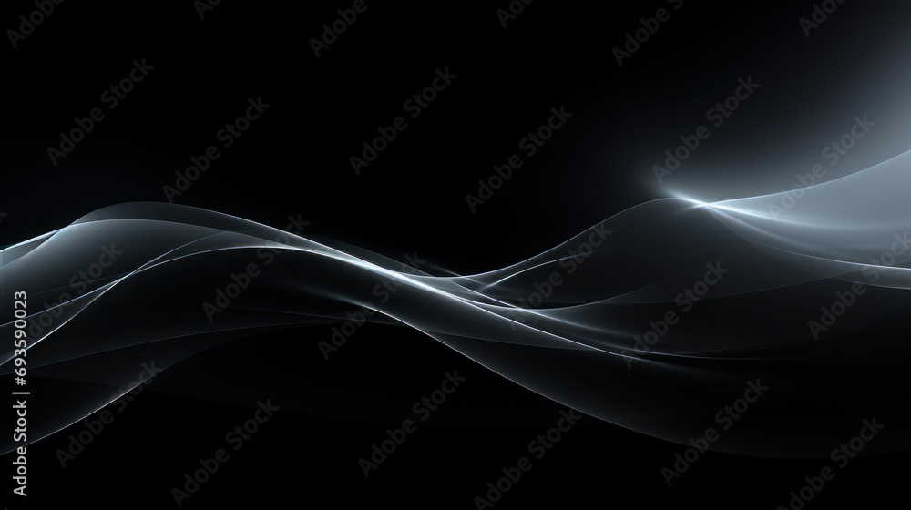 Naklejka premium smoke on black background wallpaper