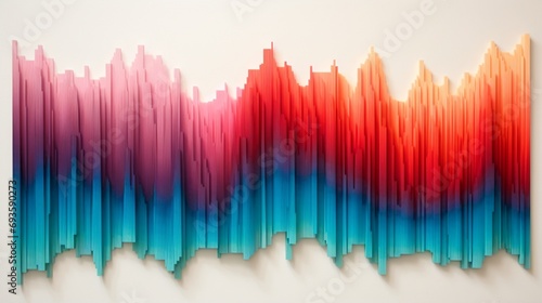 A visually appealing arrangement of felt-tip pens forming a gradient that transitions smoothly from one end of the frame to the other on a blank canvas.