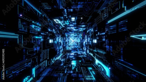 VJ トンネル ワープ サイバー 基地 電子 青 [別Verあり]