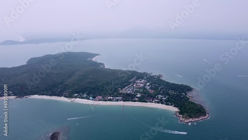 Aerial view of Koh Samet, Rayong, Thailand.