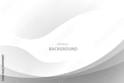 Abstract white and gray wave layer modern background for banner, poster, brochure, website. vector illustration