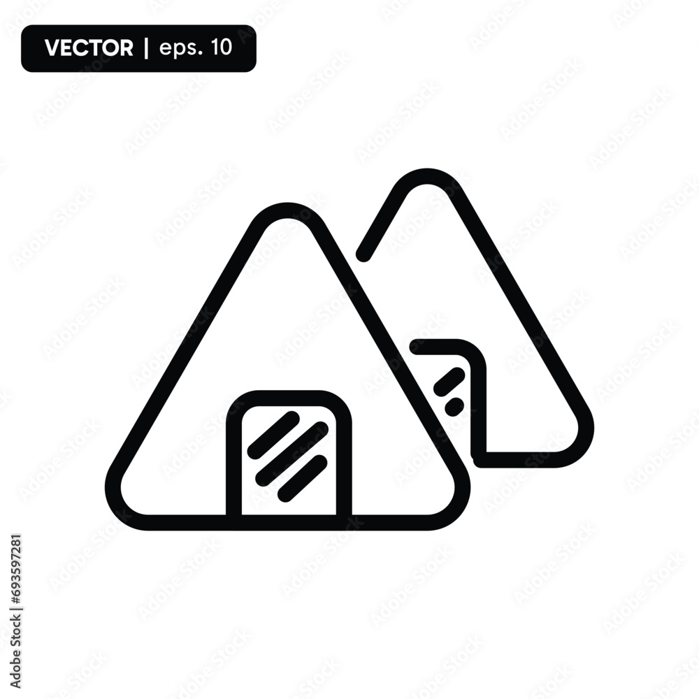 onigiri icon, japanese food icon. vector eps 10 onigiri icon, japanese food icon. vector eps 10