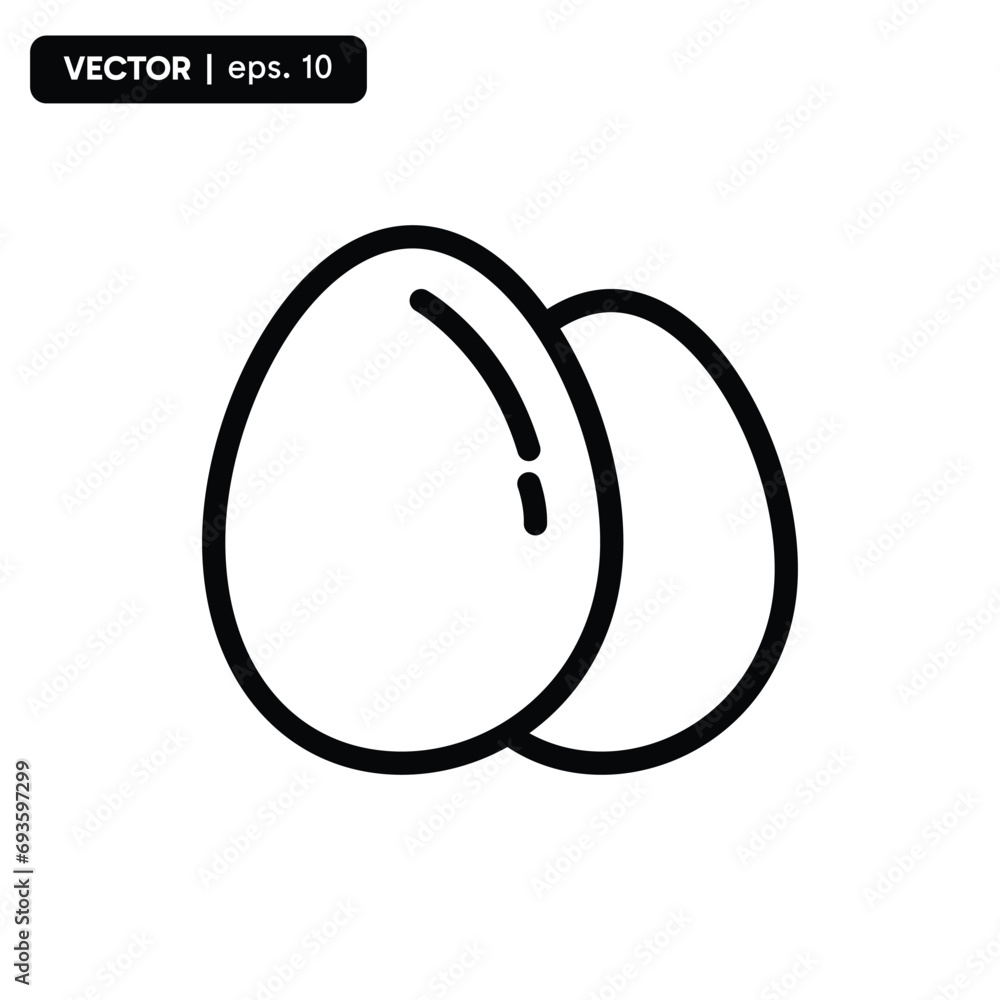 egg icon, whole egg icon. vector eps 10 egg icon, whole egg icon. vector eps 10