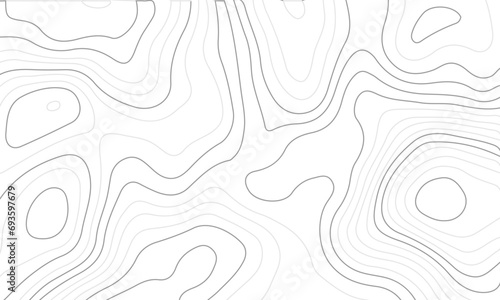 Black and white wavy paper curve relief abstract topographic map background. Geographic mountain relief. Topographic map lines, contour background. Abstract wave lines background.