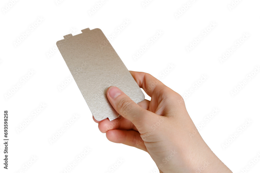 Repair of a sparkling microwave by replacing the mica plate, isolated