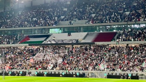 Friendly match between Qatar and Palestine in support for the Palestine cause shown by Qatar © Saad