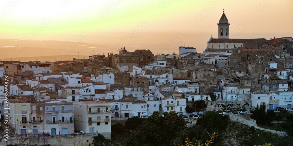 Fototapeta premium Historic center of Minervino Murge, a town in the Alta Murgia National Park. Minervino Murge, Barletta, Andria, Trani, Puglia, Italy