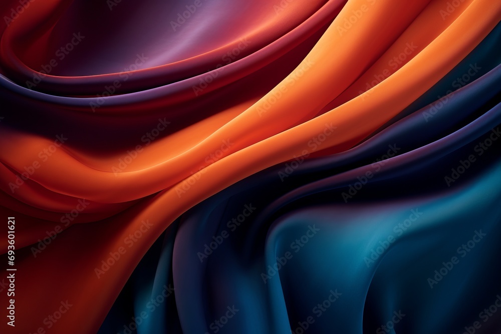 Obraz premium Bright draped silk backdrop. Satin luxury curtain background. Shiny liquid fabric.