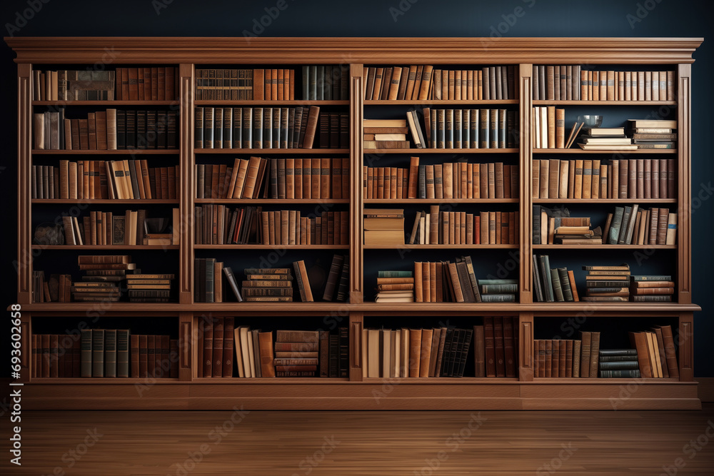 Books on Shelves in Library Books on Shelves in Library