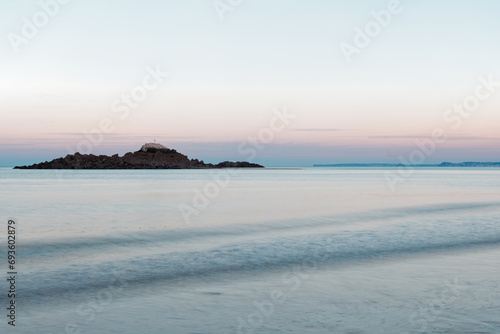 plage de Martin à Plérin au coucher du soleil photo