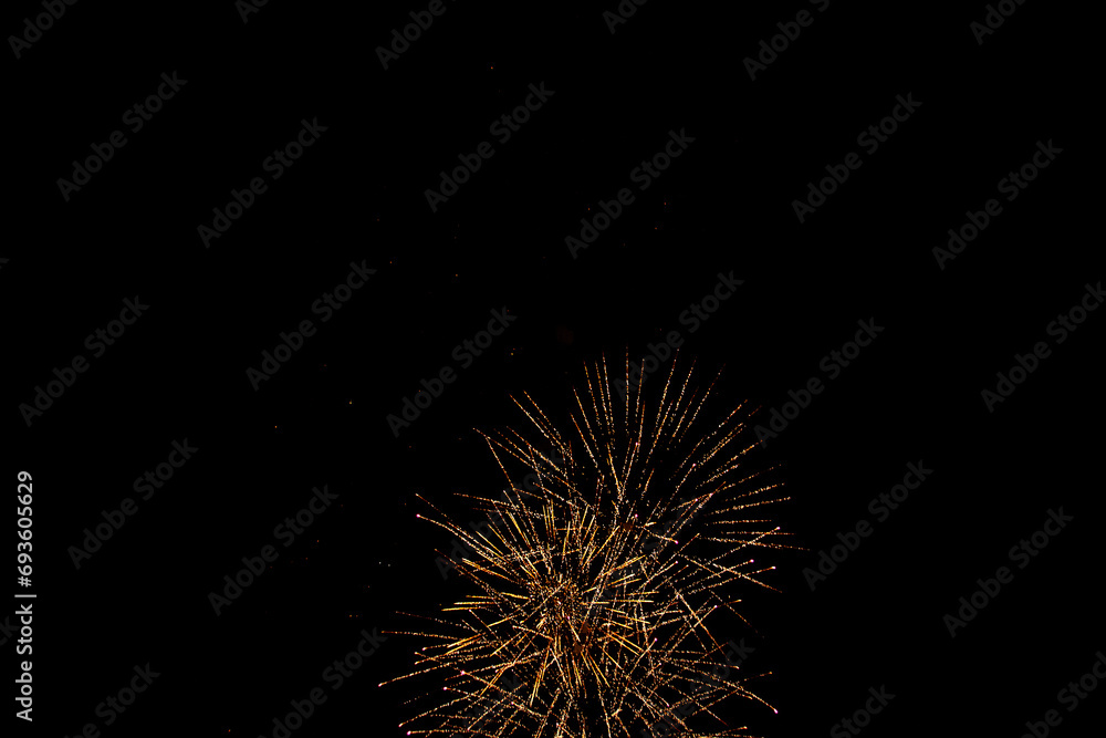 Fototapeta premium Colorful fireworks at night