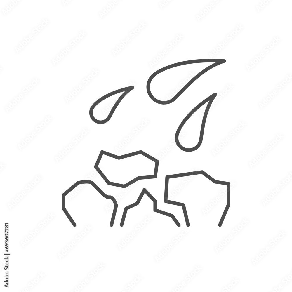 Fototapeta premium Stones for sauna line icon
