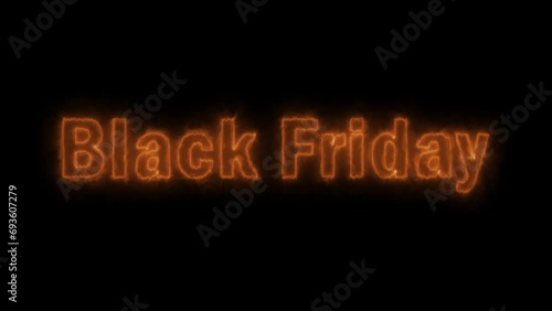 Black friday sale with black background. photo