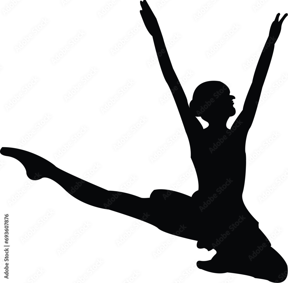 Fototapeta premium Ballerina Silhouette - Elegant Ballerina Dance Silhouette Artwork 
