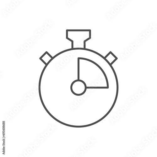 Free Download Stopwatch line icon or time concept - GFXLoad
