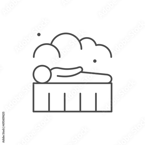 Person lying in sauna icon