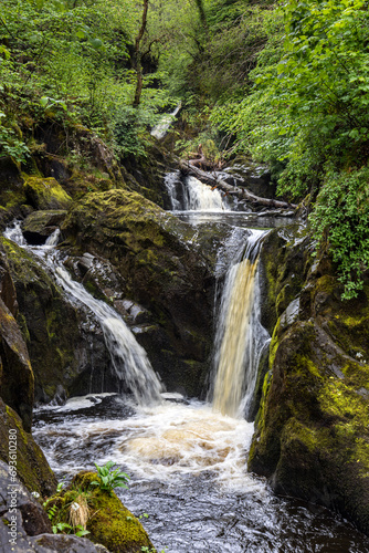 The first Pecca Falls Waterfall on the Ingleton Waterfalls Trail, North Yorkshire