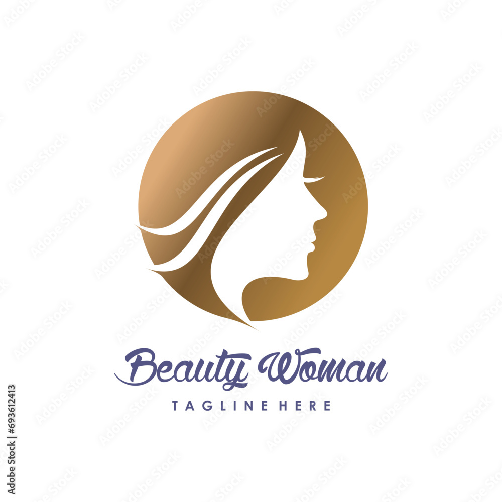 Naklejka premium Beauty logo design element with modern creative abstract idea