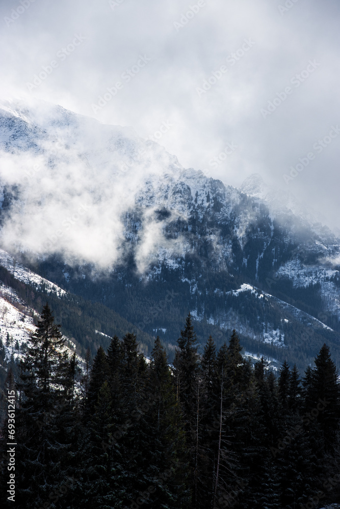 Clouds over the snowy Mountains Winter Wonderland Forest Cold Weather Landscape Nature Mountains Clouds over the snowy Mountains Winter Wonderland Forest Cold Weather Landscape Nature Mountains
