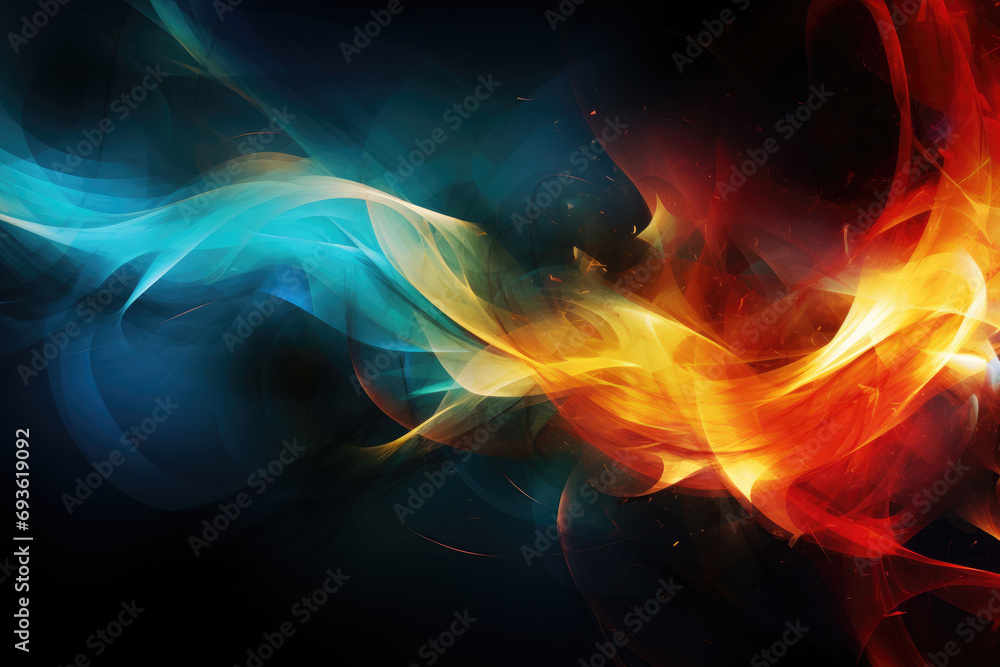 Abstract modern gradient abstract waves background with . Minimal style dynamic wave pattern creative design Ai generated